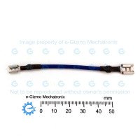 AWG18 x 50mm Wire with 4.8mm and 6.3mm Female Spade Termination Blue