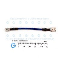 AWG18 x 50mm Wire with 4.8mm and 6.3mm Female Spade Termination Blue