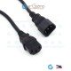 Heavy Duty AC Power Cord Extension C14 Male to C13 Female 10A 3CxAWG18 2.5M