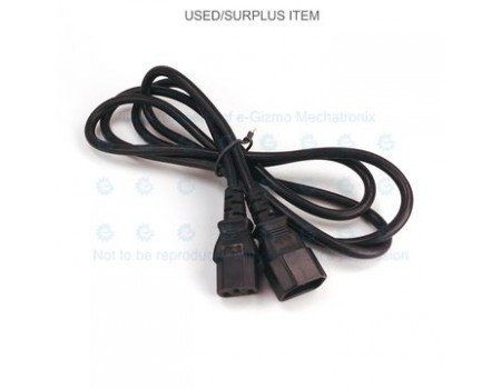 Heavy Duty AC Power Cord Extension C14 Male to C13 Female 10A 3CxAWG18 1.87M