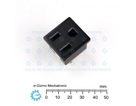 Chily 3514 series NEMA-5 Chassis Panel Mount AC Outlet 15A UL (Taiwan)