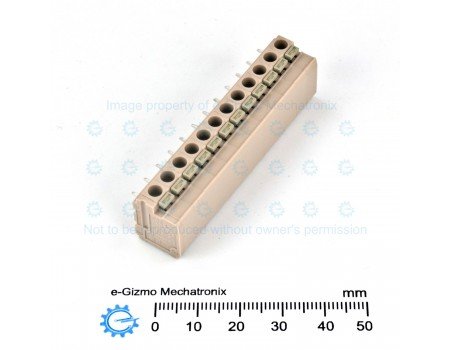 Sato PCB Screwless Terminal Block 12-poles 10A 5mm pitch ML-800-S1H-12P