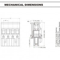 Male Pluggable Screw Terminal Block 10A 5.08mm Pitch 8P PTB750B-8