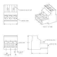 Buchanan Male Pluggable Screw Terminal Block 16A 5.08mm Pitch 4P 796634-4