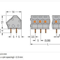 Wago Terminal Block  CAGE CLAMP 236-408 8pole 10A