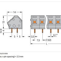 Wago Terminal Block  CAGE CLAMP 236-502 2pole 10A