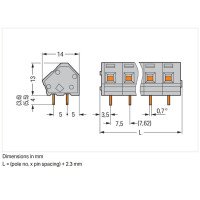 Wago Terminal Block  CAGE CLAMP 236-502 2pole 10A