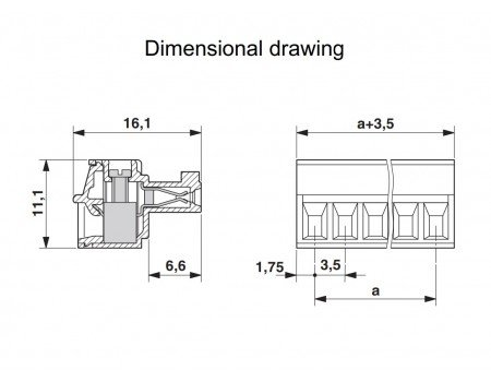 Plugabble PCB Screw Terminal  MC1,5/6-ST-3,5 M/F 6 poles 8A 3.5mm Pitch