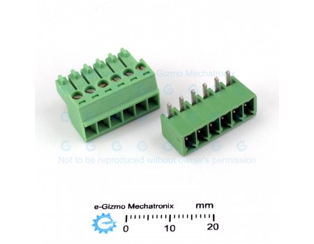 Plugabble PCB Screw Terminal  MC1,5/6-ST-3,5 M/F 6 poles 8A 3.5mm Pitch