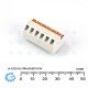 CTL 6-pole Screwless Terminal Block PC Solderable 10A