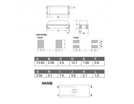Epson Toyocom 14.31818MHz SMD Crystal MA506 Series Epson Toyocom 14.31818MHz SMD Crystal MA506 Series