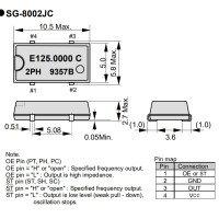 24.000000 MHz Crystal Oscillator 3.3VDC SG-8002JC SC SMD