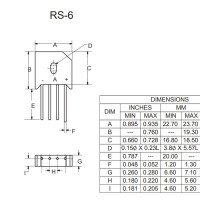 MCC RS806 8A 800V Bridge Rectifier RS-806 UL Certified