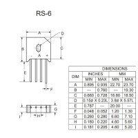 MCC RS806 8A 800V Bridge Rectifier RS-806 UL Certified