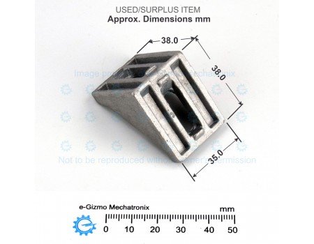 Corner Bracket for Aluminum Profile T V Slot 40 x 40 38x38x35 [USED]