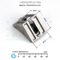 Corner Bracket for Aluminum Profile T V Slot 30 x 30 35x35x28 [USED]