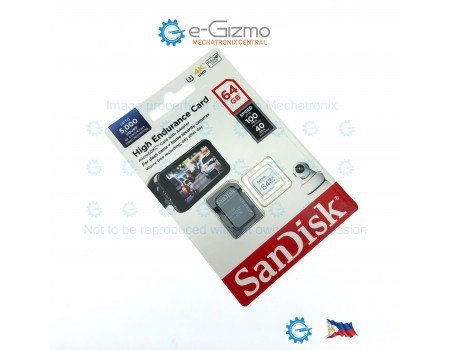 Sandisk 64GB High Endurance microSD Card Class 10 USHS-3 V30 Sandisk 64GB High Endurance microSD Card Class 10 USHS-3 V30