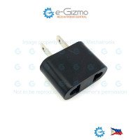 VDE (Round Europlug)  to US Flat Plug Coversion Adapter 6A Yasaki