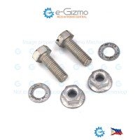 2 pcs M5 x 15mm Hex Bolt And Flange Nut + Washer set