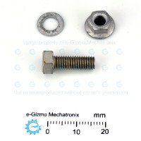 2 pcs M5 x 15mm Hex Bolt And Flange Nut + Washer set