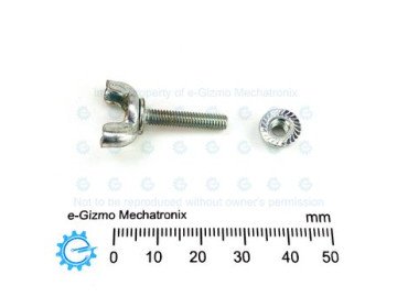 Butterfly Wing Bolt M4x20mm with M4 Flanged Nut