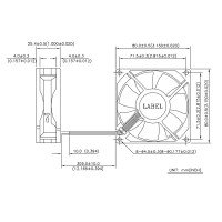 Delta 80x80mm 12VDC 0.51A 4000RPM Fan 4-wires Speed Out & PWM In AFB0812SH Delta 80x80mm 12VDC 0.51A 4000RPM Fan 4-wires Speed Out & PWM In AFB0812SH