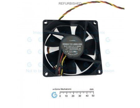 Sunon  80x80mm 12VDC 0.13A 3300RPM Fan 3-wires Speed Out EE80201S1