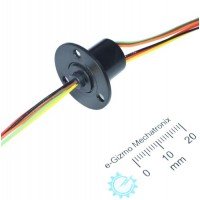 Rotary Slip Ring Connector 6-pole 12 wires
