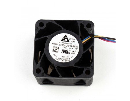 Delta 40x40mm FFB0412UHN-SM36 Axial Fan 12V 50,000RPM PWM Control and Speed Out