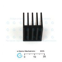EHS-86 Extruded Aluminum Heatsink Black Anodized 19.2x19.2x23mm EHS-86 Extruded Aluminum Heatsink Black Anodized 19.2x19.2x23mm