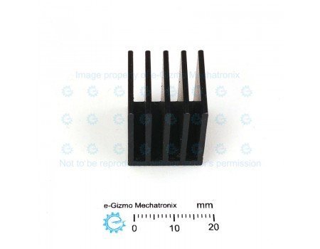 EHS-86 Extruded Aluminum Heatsink Black Anodized 19.2x19.2x23mm