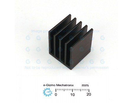 EHS-86 Extruded Aluminum Heatsink Black Anodized 19.2x19.2x23mm