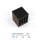 EHS-86 Extruded Aluminum Heatsink Black Anodized 19.2x19.2x23mm