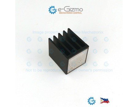 EHS-86a Extruded Aluminum Heatsink Black Anodized 19.2x19.2x23mm w/ Thermal Tape