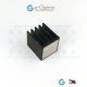 EHS-86a Extruded Aluminum Heatsink Black Anodized 19.2x19.2x23mm w/ Thermal Tape