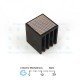 EHS-86a Extruded Aluminum Heatsink Black Anodized 19.2x19.2x23mm w/ Thermal Tape