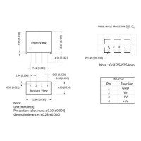B0505S 5V 1W Isolated and Unregulated DC/DC Converter
