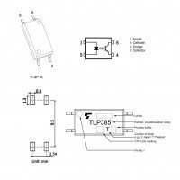 Toshiba TLP385-GR Transistor Output Optocoupler TLP385GR High Isolation