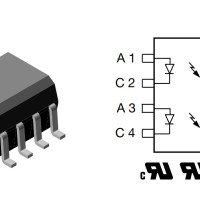 ILD206T Dual Channel Optocoupler Transistor Output AMD SOIC-8