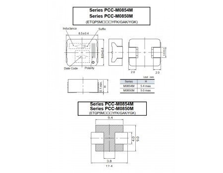 Panasonic 48uH 3.4A 8x8.5 SMD Power Inductor ETQP5M470YFK