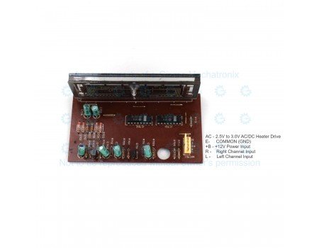 Retro VFD Display VU Meter Module for Low Level Audio Signals