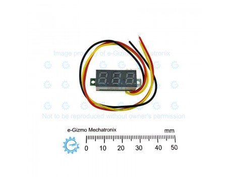 Digital Voltmeter Display 0.28inch 3 digits 0-100VDC 3-Wires