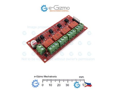 4-Channel 5V 2A Relay Module with High DC Voltage 220VDC Contact Rating
