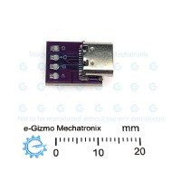 USB Type C Female to SIP-4 Breakout Board 