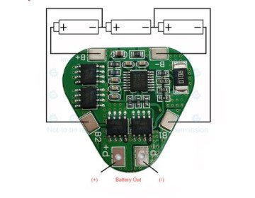 3S 6A Li-ion BMS Protection Board