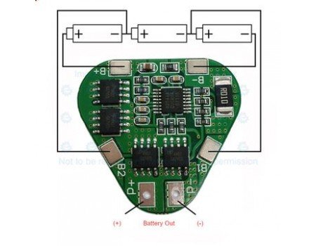 3S 6A Li-ion BMS Protection Board