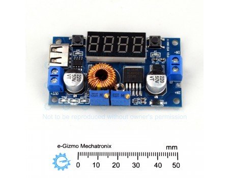 5A CC CV LED Drive Lithium charger Power Step-down Module W/ USB Voltmeter