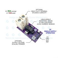 e-Gizmo 50A (125A peak) AC/DC Current Sensor Board HLSR 50-P with TRIMPOT