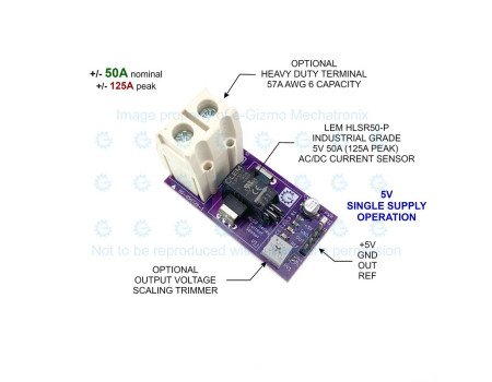 e-Gizmo 50A (125A peak) AC/DC Current Sensor Board HLSR 50-P BARE e-Gizmo 50A (125A peak) AC/DC Current Sensor Board HLSR 50-P BARE