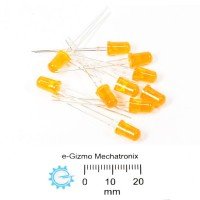 10s 5mm LED Orange High Brightness LED rounded tip